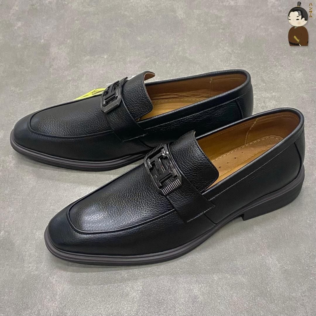  Giày lười Nam Hansamu Zen DGD06 màu Đen - Loafer công sở 