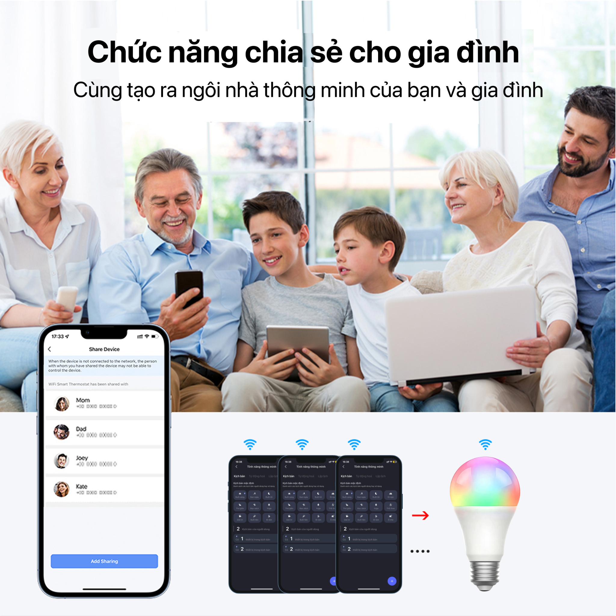  Đèn Bulb RGB Thông Minh Thing Edges 