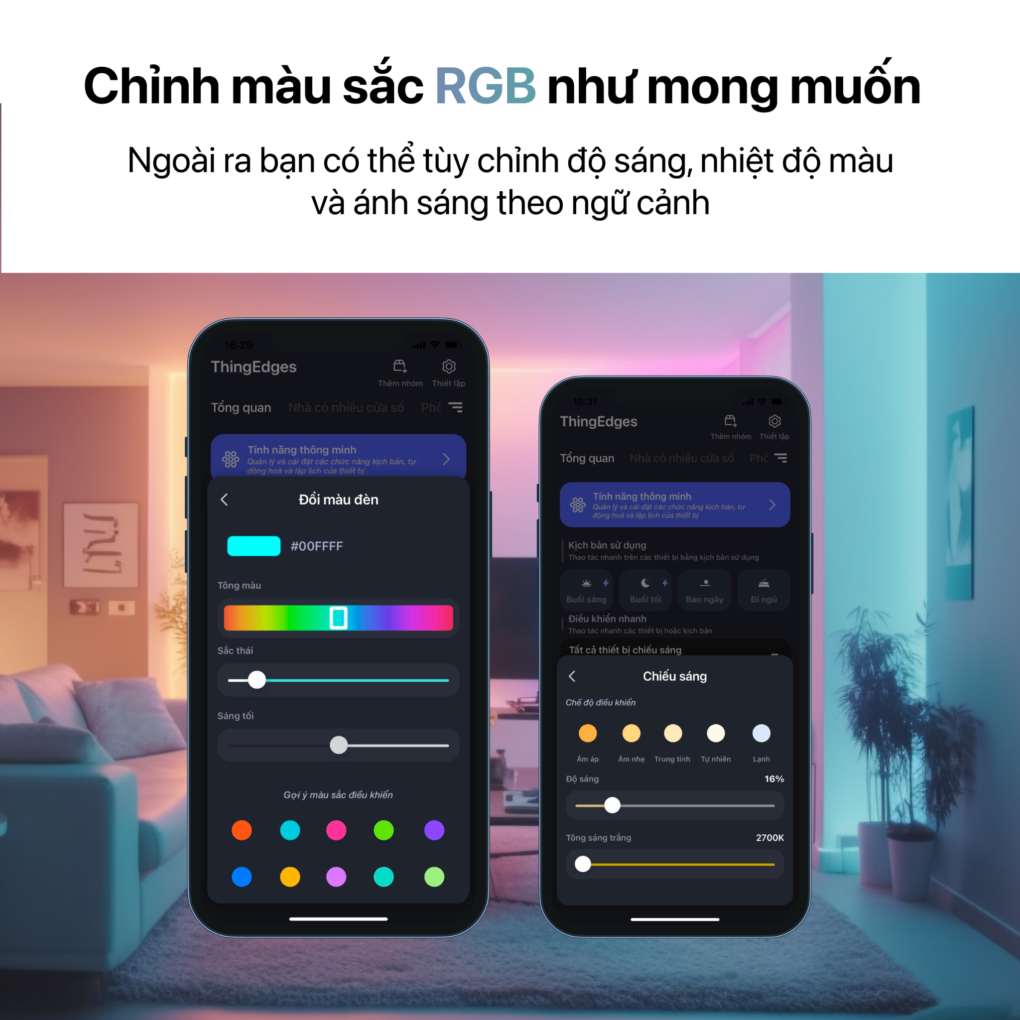  Đèn Bulb RGB Thông Minh Thing Edges 