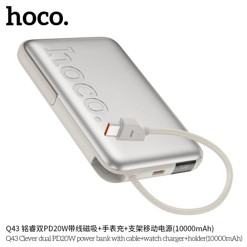 ** Pin dự phòng không dây Hoco Q43 10.000mAh kèm cáp