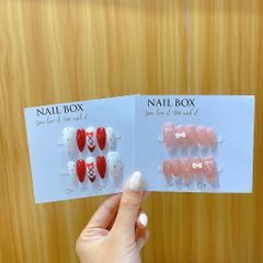 ** Nail box nhiều hình/mắt mèo kèm dũa + keo