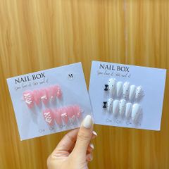 ** Nail box nhiều hình/mắt mèo kèm dũa + keo