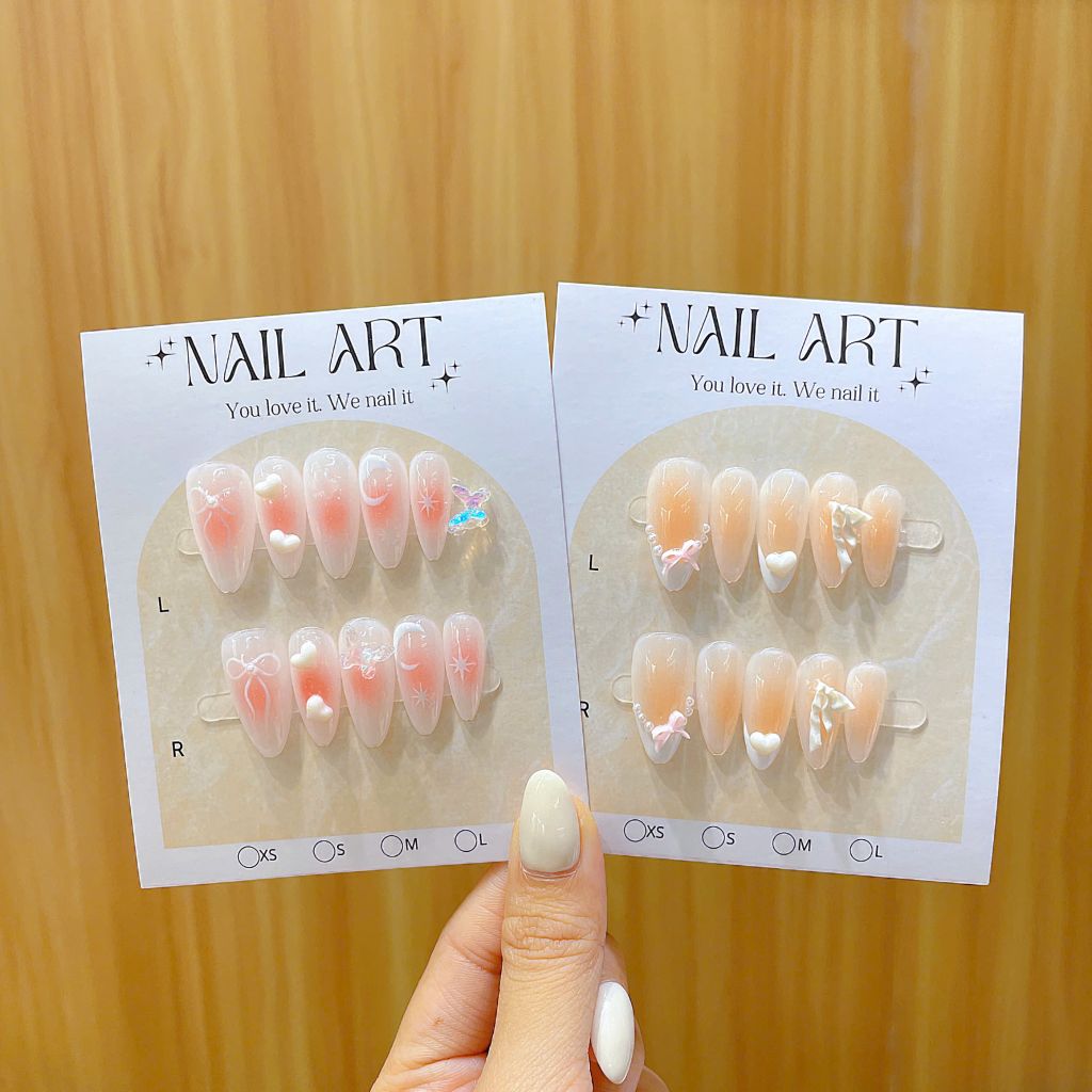 ** Nail box tiểu thư nhiều kiểu kèm dũa + keo