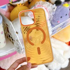 ** Ốp iPhone 14 Pro Max lưng màu trong vân sóng magsafe