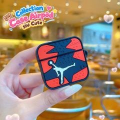 ** Case Airpods 4 dẻo Jordan đen đỏ