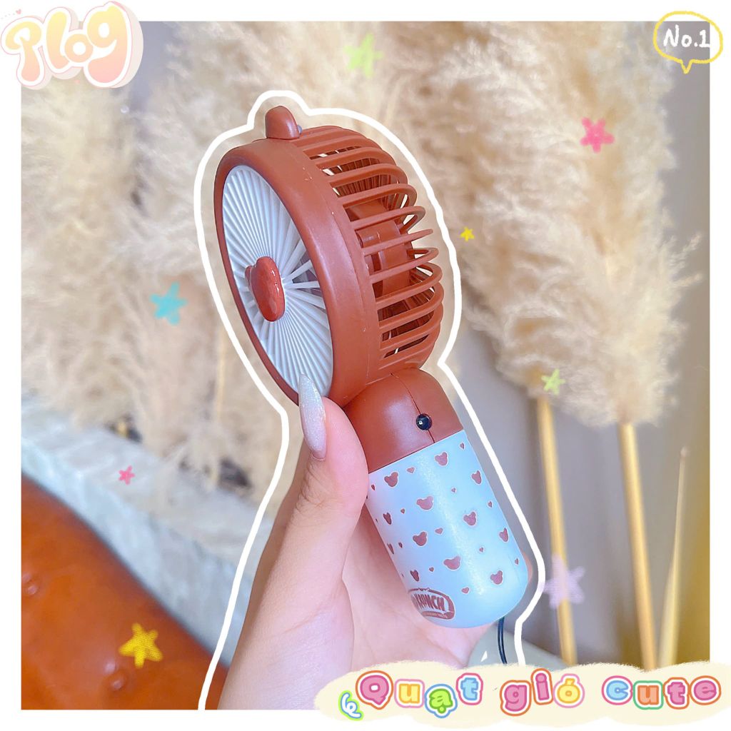 ** Quạt cầm tay gấu nâu KoKo Krunch