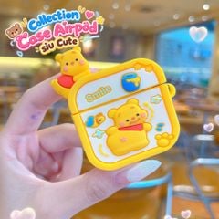 ** Case Airpods 4 dẻo Pooh Winnie ôm nắp