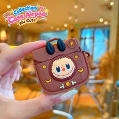 ** Case Airpods 4 dẻo cặp sách hình Labubu nâu