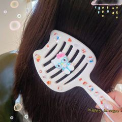 ** Lược chải gỡ rối mèo kèm charm xịn hồng/trắng