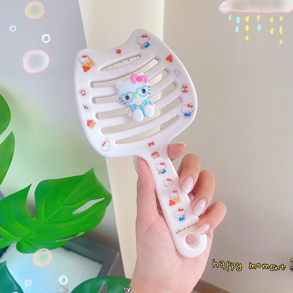 ** Lược chải gỡ rối mèo kèm charm xịn hồng/trắng
