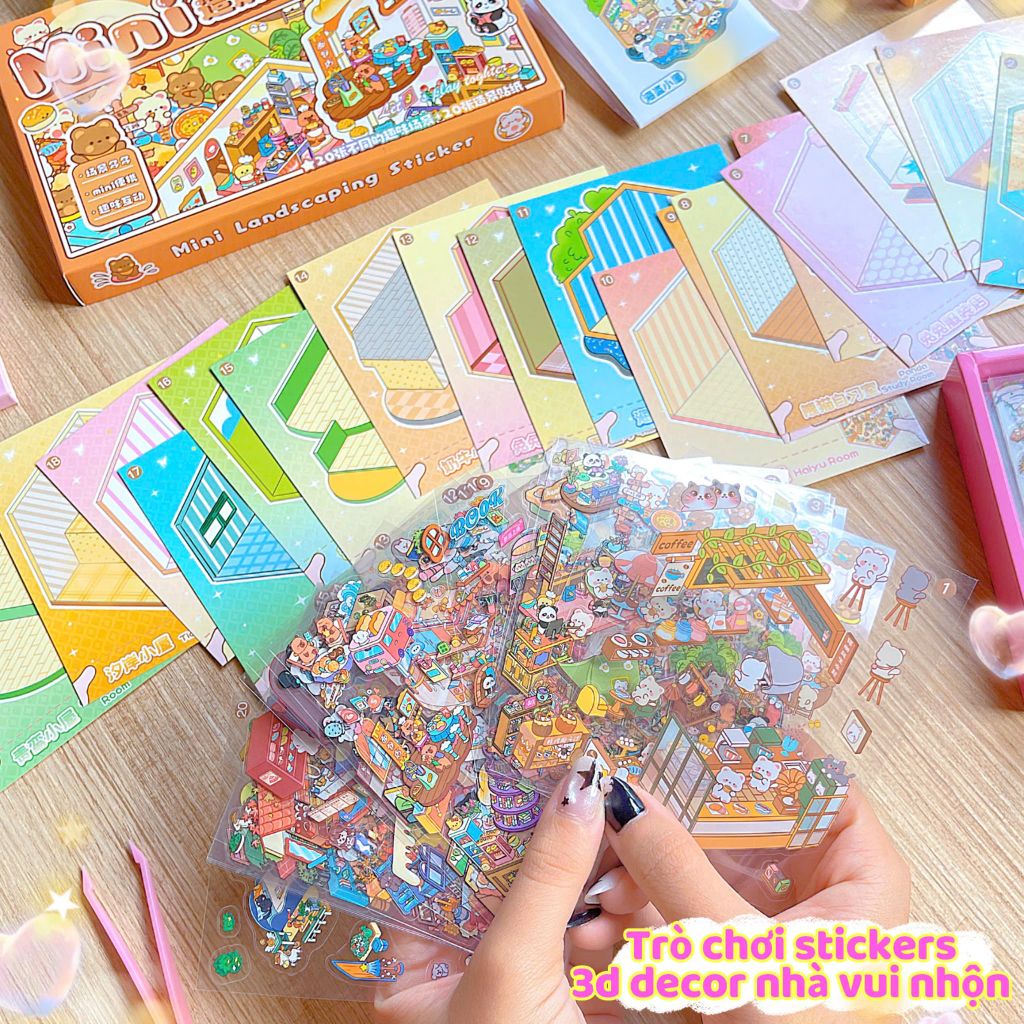 ** Hộp sticker trang trí decor 20 cảnh