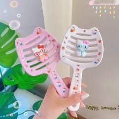 ** Lược chải gỡ rối mèo kèm charm xịn hồng/trắng