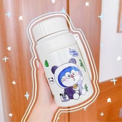 ** Bình nước giữ nhiệt Doraemon trắng/XD 1000ml