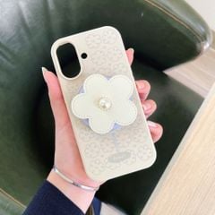 ** Ốp iPhone 16 6.1 silicon hoa anh đào kèm pop từ tính
