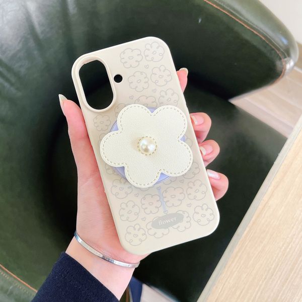 ** Ốp iPhone 17 silicon hoa anh đào kèm pop từ tính