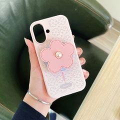 ** Ốp iPhone 16 6.1 silicon hoa anh đào kèm pop từ tính