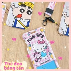 ** Thẻ đeo dọc bảng tên kèm dây Kitty ôm dâu