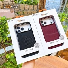 ** Ốp iPhone 17 Pro Max/18 Pro Max Cooyee Cacbon viền cứng
