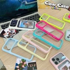 [C] ** Ốp iPhone 16 Plus lưng trong cứng viền màu Acrylic