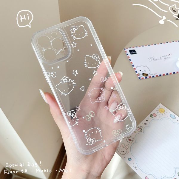 ** Ốp iPhone 11 Pro Max dẻo trong nhiều mặt Kitty trắng