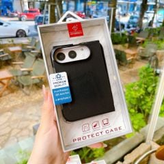 ** Ốp iPhone 18 Fold KST vân da đan lưới viền cứng