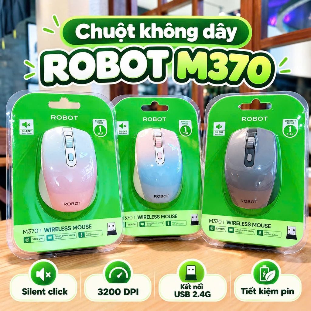 Chuột không dây Robot M370