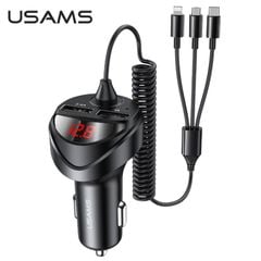 [C] Sạc xe hơi Usams CC119 C22 3.4A cáp 3 in 1