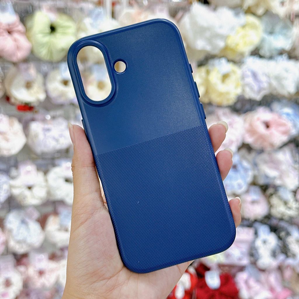 [C] ** Ốp iPhone 16 6.1 vân sần lót nỉ