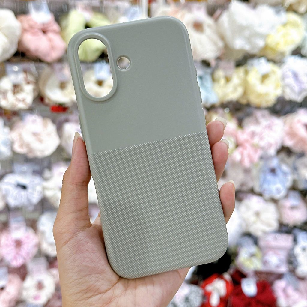 [C] ** Ốp iPhone 16 6.1 vân sần lót nỉ