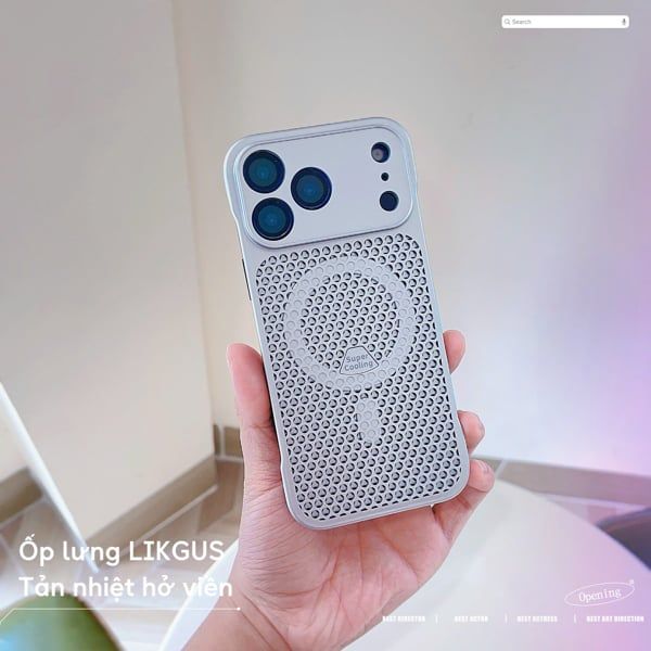 ** Ốp iPhone 12 Pro Max Likgus tản nhiệt hở viền