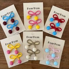 ** Set 2 kẹp mái nơ quả nhiều màu