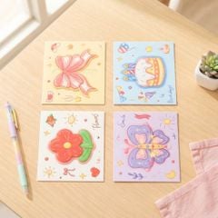 ** Thiệp họa tiết 3D ngọt ngào