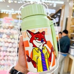 ** Bình giữ nhiệt hình cáo tone Đỏ/xanh lá 1000ml