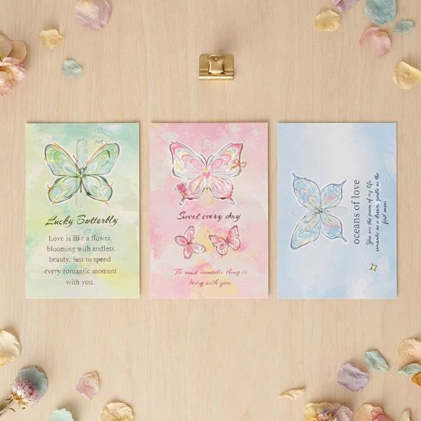** Thiệp bướm hình chữ nhật A068