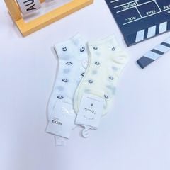 ** Tất/vớ size ngắn chất dày tag tone kem/XD in nơ