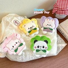 ** Móc khóa bông gấu hoa nở