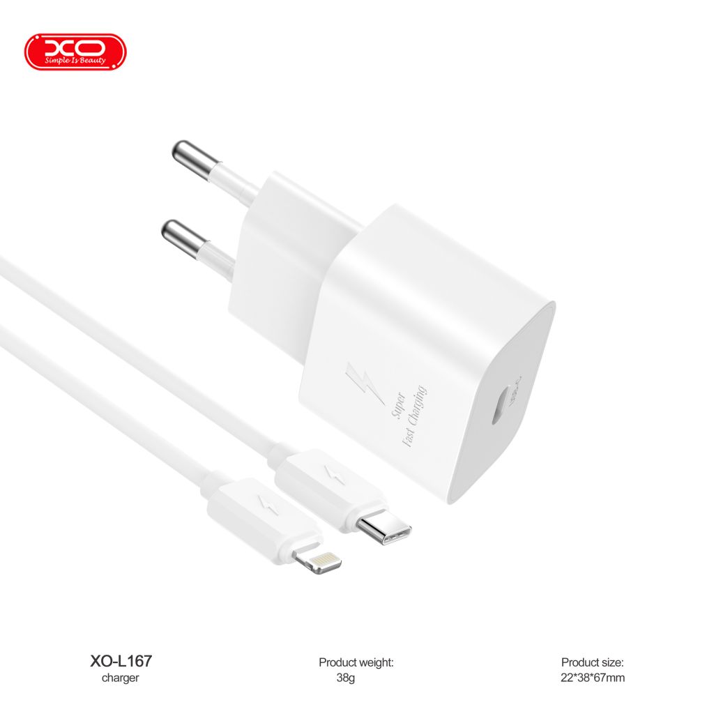 Bộ sạc Type C to Type C XO L167 25W