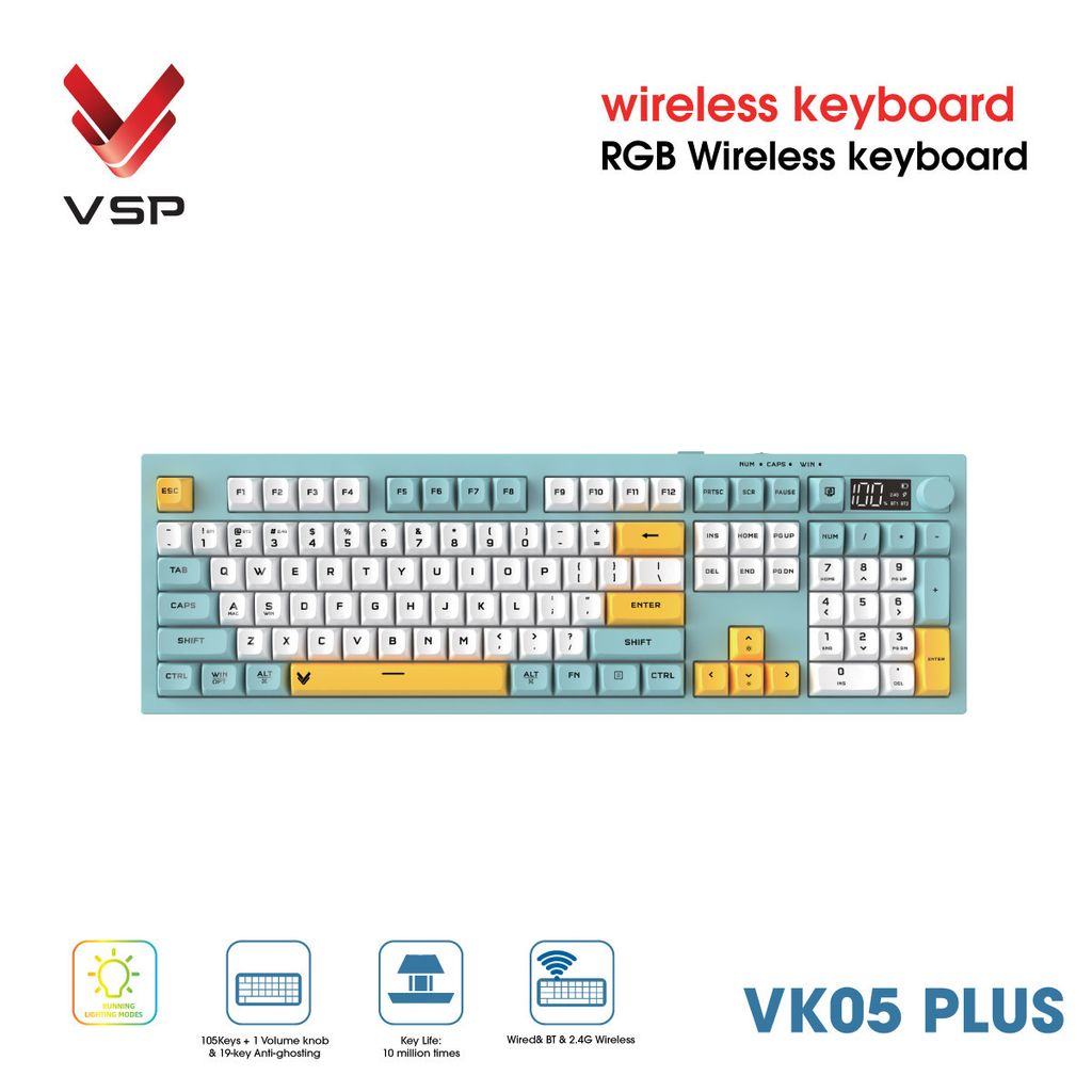 Bàn phím 3 mode VSP VK05 Plus