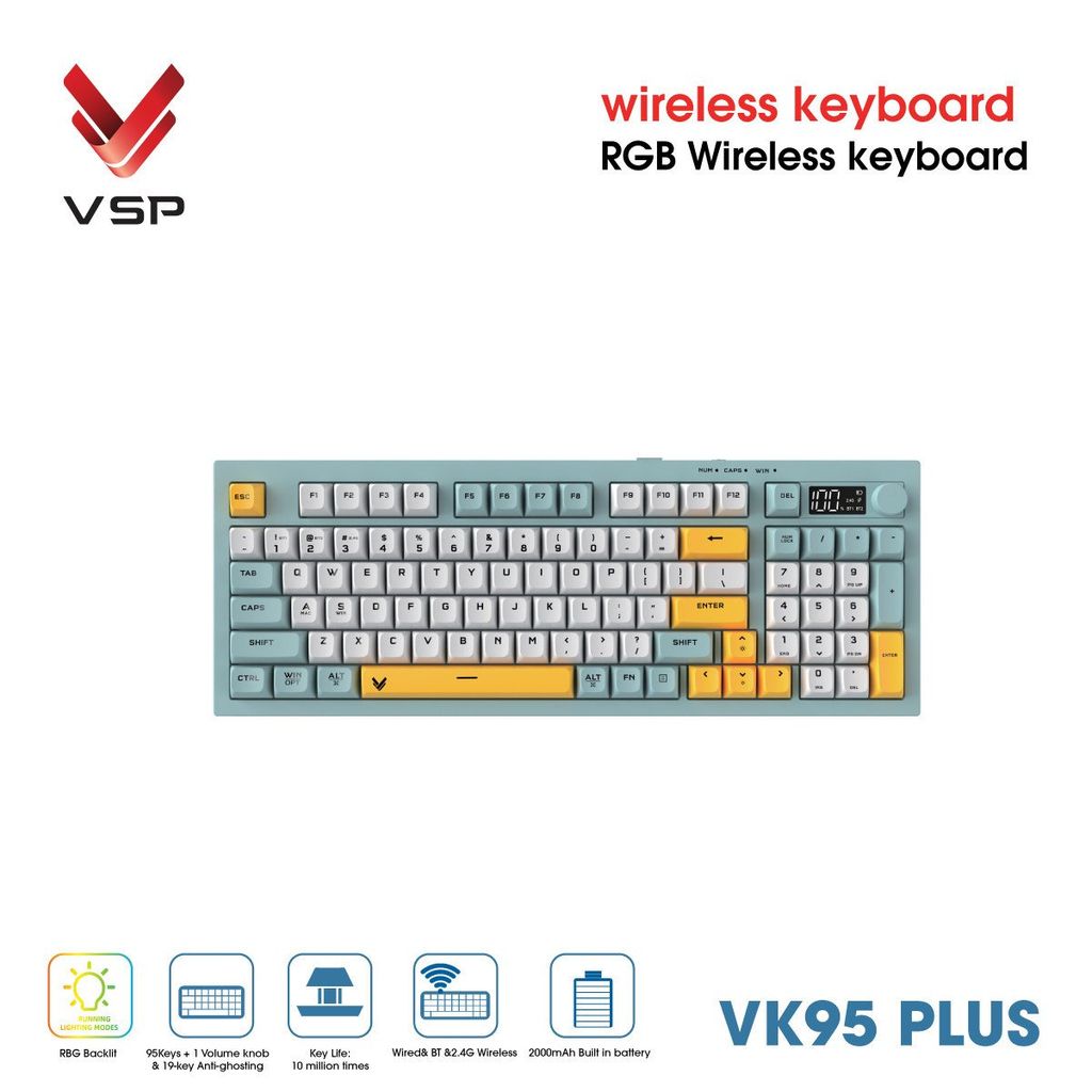 ** Bàn phím 3 mode VSP VK95 Plus