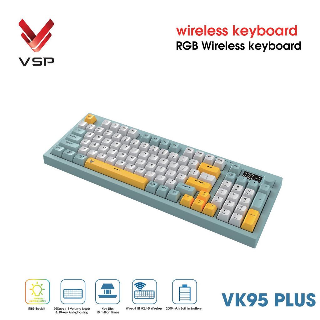 ** Bàn phím 3 mode VSP VK95 Plus