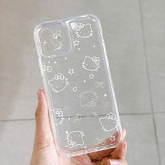 ** Ốp iPhone 12 6.1 dẻo trong nhiều mặt Kitty trắng