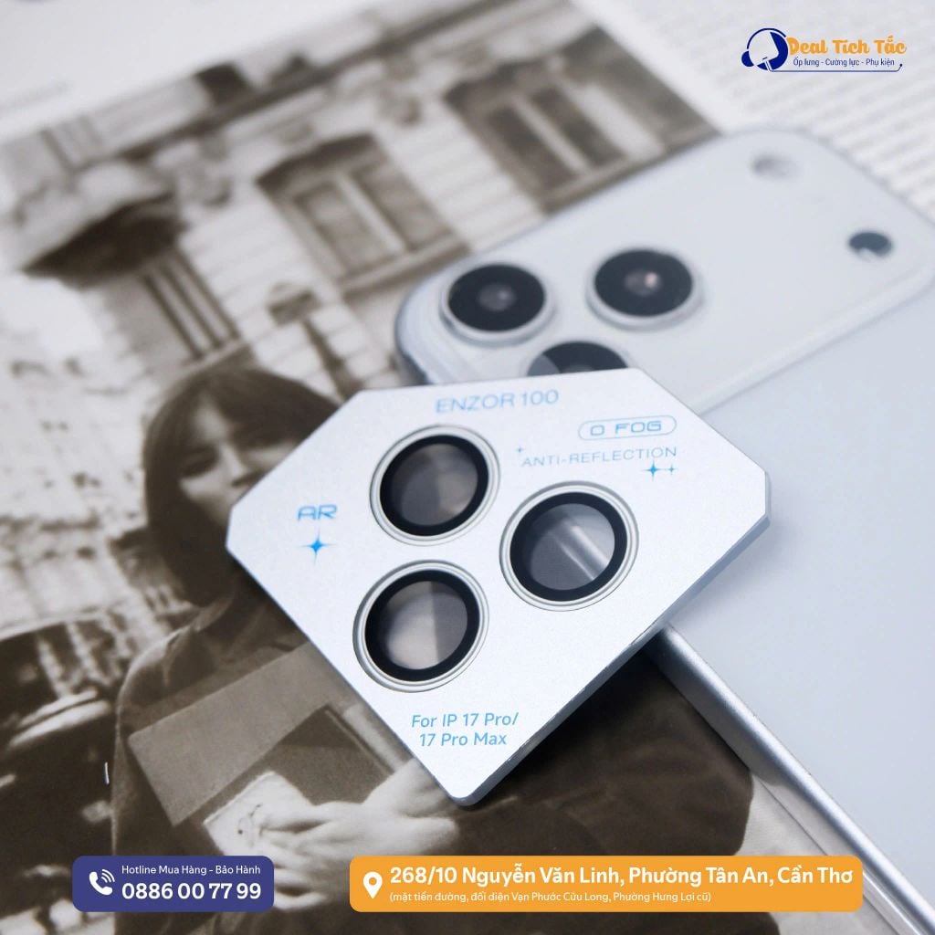 [C] ** Dán cường lực Camera mắt rời iPhone 17 Pro/17 Pro Max Kuzoom màu