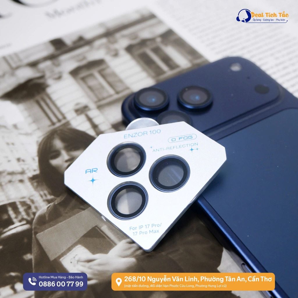 [C] ** Dán cường lực Camera mắt rời iPhone 17 Pro/17 Pro Max Kuzoom màu