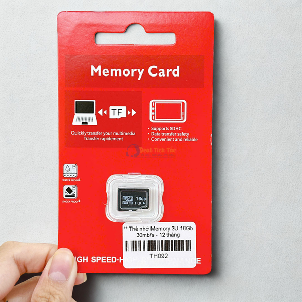 ** Thẻ nhớ Memory 3U 16Gb 30mb/s