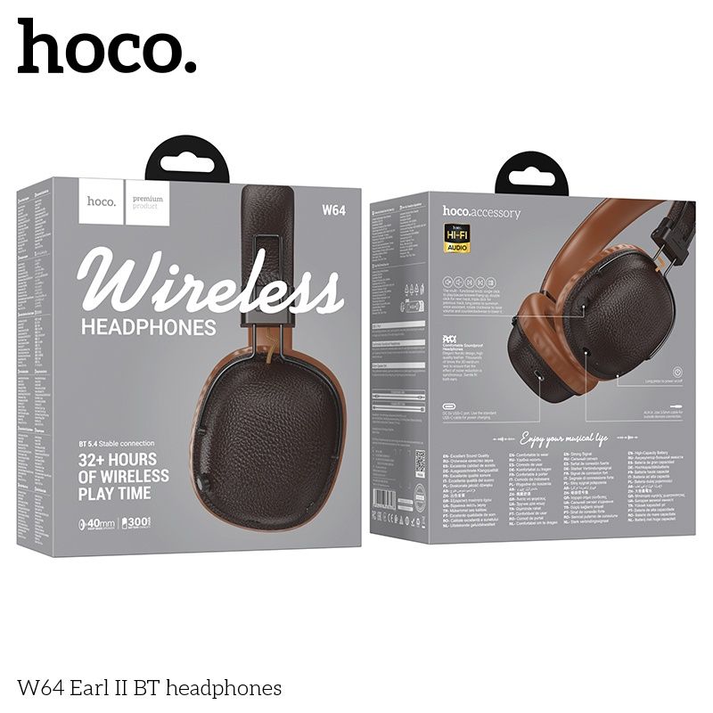 Headphone Bluetooth Hoco W64