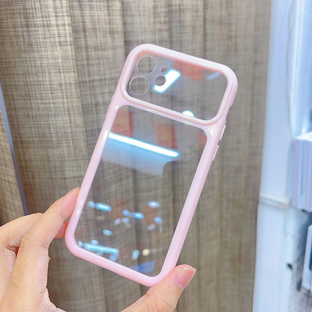 [C] ** Ốp iPhone 12 6.1 lưng trong cứng viền màu Acrylic