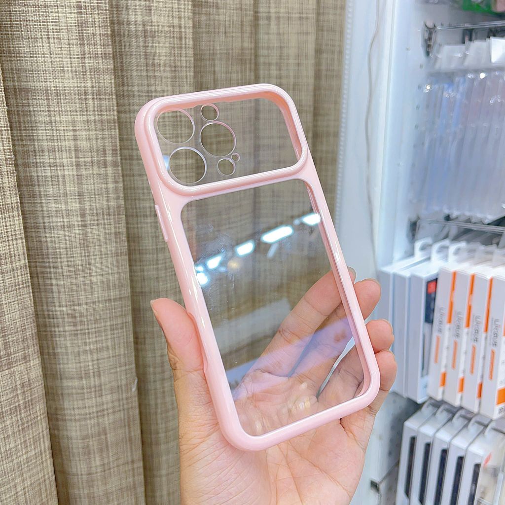 [C] ** Ốp iPhone 12 Pro lưng trong cứng viền màu Acrylic