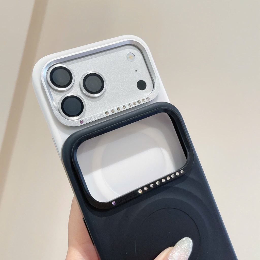 [C] ** Ốp iPhone 17 Pro Max/18 Pro Max Mutural Ripple silicon magsafe đính đá