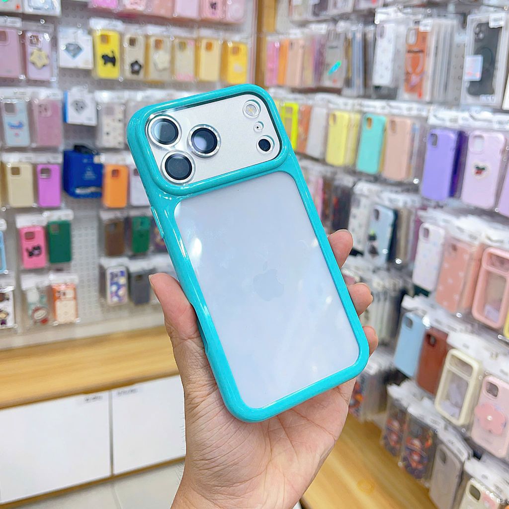 [C] ** Ốp iPhone 17 Pro Max lưng trong cứng viền màu Acrylic