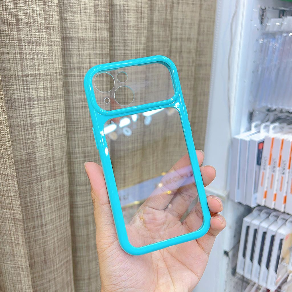 [C] ** Ốp iPhone 15 6.1 lưng trong cứng viền màu Acrylic